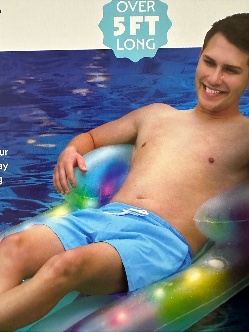 Light-Up Pool Lounge - Multicolor LED Inflatable - Picture 2 of 3
